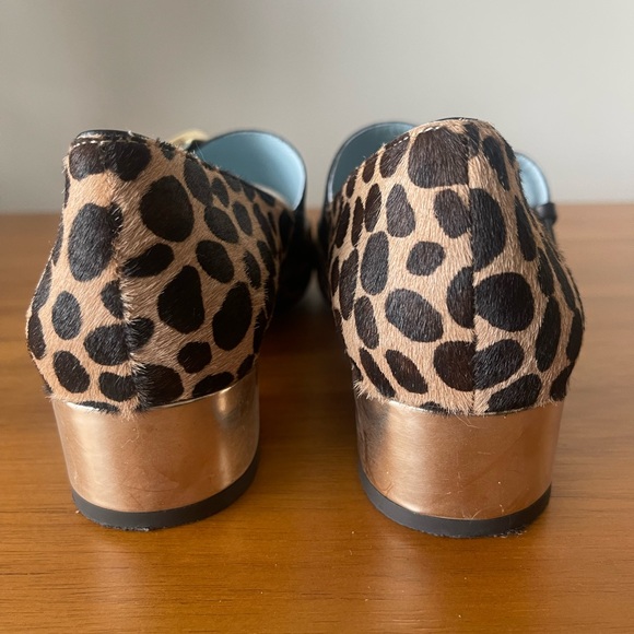 NIB Frances Valentine Katy Haircalf Cheetah Maryjanes Size 8.5 - Picture 6 of 15